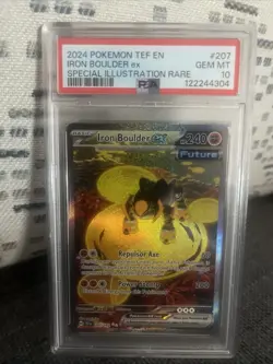 PSA 10 Iron Boulder ex Pokemon Temporal Forces Special Illustration Rare 207 - Image 1