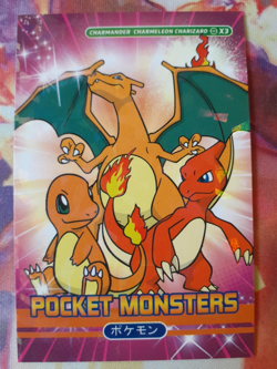 Charizard Charmander Peru Pocket Book Set Crack Ice Holo NM NOT Official Pokemon - Image 1