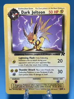 Dark Jolteon 38/82 - Team Rocket Non Holo Rare Pokemon TCG WOTC - Image 1