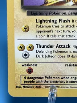 Dark Jolteon 38/82 - Team Rocket Non Holo Rare Pokemon TCG WOTC - Image 5