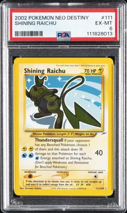 2002 POKEMON NEO DESTINY #111 SHINING RAICHU PSA 6 - Image 1