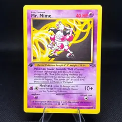 Mr. Mime Pokemon 1999 Jungle 1st Edition #22/64 Holo Rare NM WOTC Vintage - Image 1