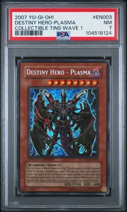 PSA 7 - 2007 YU-GI-OH! COLLECTIBLE TINS WAVE 1 EN003 DESTINY HERO-PLASMA - Image 1
