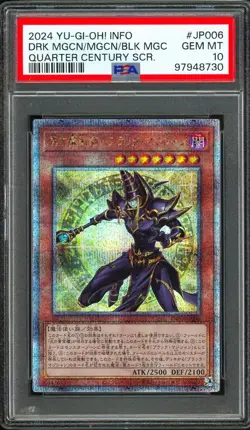 PSA 10 - 2024 YU-GI-OH! JPN INFO-JP006 DARK MAGICIAN OF BLACK MAGIC QCSR - Image 1