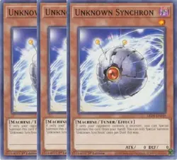 Yugioh - Unknown Synchron x 3 - 1st Edition NM - Plus Free Holographic Card - Image 1