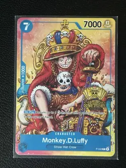 Monkey D Luffy P-043 2nd Anniversary Stamped Promo One Piece Card English - Image 1