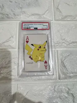 PSA10 1998 POKEMON TELEVI-KUN MAGAZINE PLAYING CARDS PIKACHU ACE OF HEARTS - Image 3