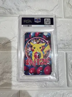 PSA10 1998 POKEMON TELEVI-KUN MAGAZINE PLAYING CARDS PIKACHU ACE OF HEARTS - Image 4