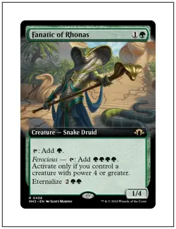 1x Fanatic of Rhonas, Extended Art, Magic the Gathering MTG NM - Image 1