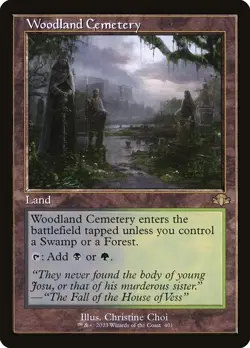 Woodland Cemetery Retro Frame Regular - Dominaria Remastered MTG-NM - Image 1