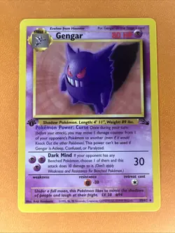 1st Edition Gengar 20/62 - Fossil - Non Holo Rare - Pokemon - Nm/Lp - Image 1