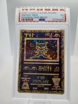 2000 POKEMON GAME ANCIENT MEW PSA 3 VG SWIRL MOVIE PROMO HOLO NINTENDO FOIL WOTC - Image 1