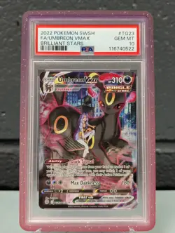 PSA 10 GEM MINT Umbreon VMAX TG23/TG30 Brilliant Stars Pokemon TCG Full Art Rare - Image 1