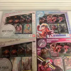 Bandai One Piece Trading Card Game - Illustration Box Volume 1-4 New/Sealed - Image 1