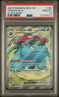 Venusaur ex - 182/165 - PSA 10 - Scarlet & Violet 151 - Pokemon TCG Card - Image 1