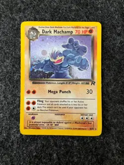 Dark Machamp 10/82 Holo - Team Rocket WOTC 2000 - Vintage Rare Pokemon Card LP - Image 1