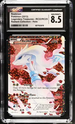 CGC 8.5 Reshiram RC22/RC25 Legendary Treasures Pokemon Card - Image 1