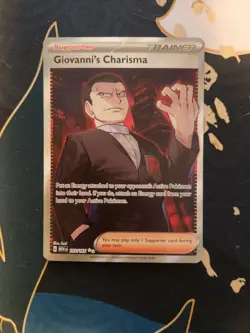 Giovanni's Charisma 197/165 Scarlet & Violet 151 Ultra Rare Pokemon Trading Card - Image 1