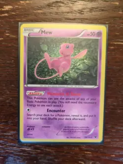 Pokemon Mew TCG Holo Rare Card 29/124 XY Fates Collide 2016 - Image 1
