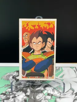 Dragon Ball Vegeta Nappa Raditz Kaku Menko Card retro Japanes Shueisha - Image 1