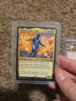 Cosmic Spider-Man Marvel's Spider-Man Regular Non Foil With Sleeve And Toploader - Image 1