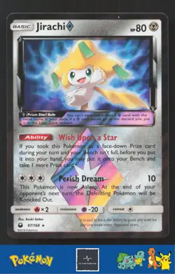 2018 Pokemon SM Celestial Storm 97/168 Jirachi Prism Star - Image 1