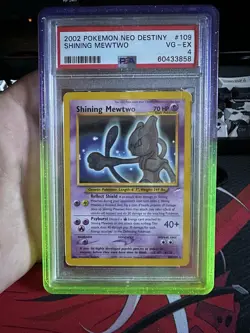 Shining Mewtwo Holo 109/105 PSA 4 2002 Pokemon Neo Destiny Secret Rare + Guard - Image 1