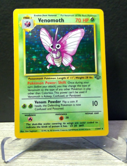 🦋 Venomoth 13/64 Jungle Holo Rare WOTC Pokemon TCG LP - Vintage 1999 🦋 - Image 1