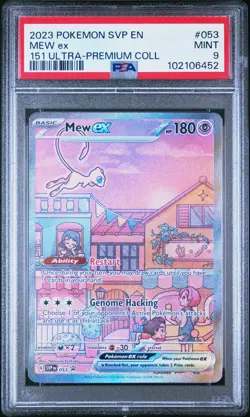 2023 POKEMON SVP EN-SV BLACK STAR PROMO 151 ULTRA-PREMIUM COLL #053 MEW EX PSA 9 - Image 1