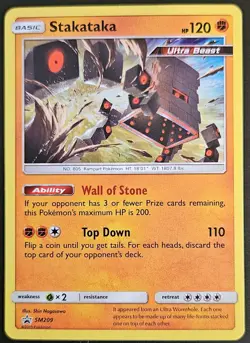 Stakataka Sun & Moon Promos Sun & Moon Promos SM209 Holo Pokemon TCG LP - Image 1