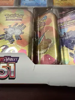 Pokemon SV 151 Mini Tins 5 Pack Sealed Costco Bundle Box - Small Tear - Image 4