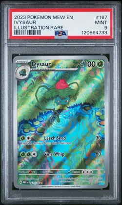 2023 POKEMON MEW EN-151 ILLUSTRATION RARE #167 IVYSAUR PSA 9 - Image 1