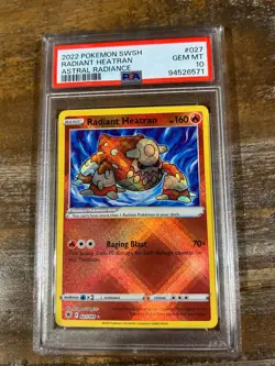 POKEMON 2022 Astral Radiance RADIANT HEATRAN #027 PSA 10 Gem Mint RARE - Image 1