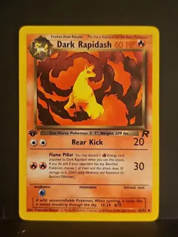 2000 Pokemon Team Rocket 1st Edition #44 Dark Rapidash U - Image 1