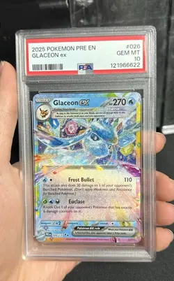 PSA 10 Gem Mint Glaceon ex 026/131 2025 Pokemon Prismatic Evolutions - Image 2
