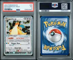 2003 POKEMON EX DRAGON #90 DRAGONITE EX-HOLO PSA 5 - Image 3