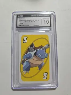 Pokemon Big Man Blastoise 2021 Pokemon Pocket UNO #5 CGC GEM MINT 10 YELLOW TCG - Image 1