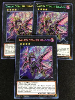 Yugioh Galaxy Stealth Dragon DRL3-EN030 1ST SECRET x3 (NM) - Image 1