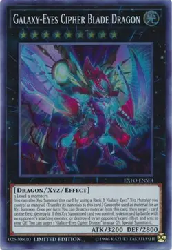 Yugioh! LP Galaxy-Eyes Cipher Blade Dragon - EXFO-ENSE4 - Super Rare - Limited E - Image 1