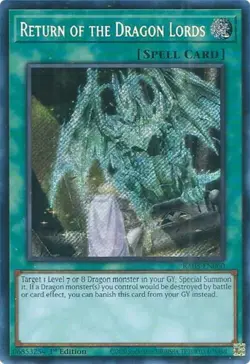 Yugioh! Return of the Dragon Lords - RA03-EN060 - Secret Rare - 1st Edition Near - Image 1