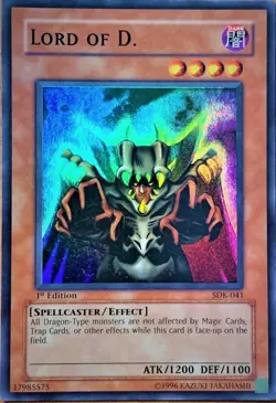 yugioh VINTAGE Lord Of D. SDK-041 1st Ed North American ENGLISH EXC-NM - Image 1