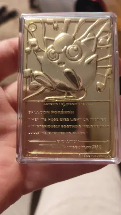 Pokemon Jigglypuff 23K Gold Plated Trading Card 1999 Burger King Limited Edition - Image 5