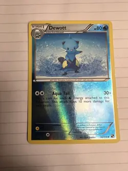Dewott 30/114 Uncommon Reverse Holo Black & White Near Mint Pokemon Card - Image 1