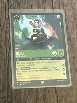 Disney Lorcana TCG Belle Hidden Archer 72/204 Non-Foil Legendary Card - Image 2