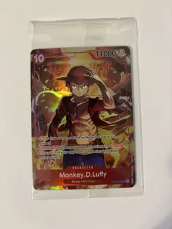 Sealed Promo One Piece Card Treasure Booster Monkey.D.Luffy ST10-006 SR SEALED - Image 1
