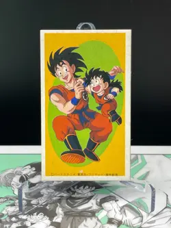 Dragon Ball Son Gohan Goku Kaku Menko Card retro Japanes Shueisha 02 - Image 1
