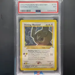 Pokemon Neo Destiny 2002 Shining Noctowl Holo Card #110/105 PSA 7 - Image 1