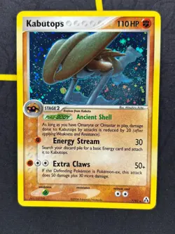 Kabutops 7/92 - EX Legend Maker Holo Rare Pokemon Card 2006 - Crazy Holo - MP - Image 1