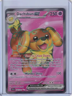 Dachsbun EX 160/142 Ultra Rare Full Art Pokemon TCG SV Stellar Crown Card - Image 1