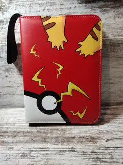 Pokemon 3-ring Card Binder, 4 Pocket, Zippered, 60 Empty Page Collector's Album - Image 1